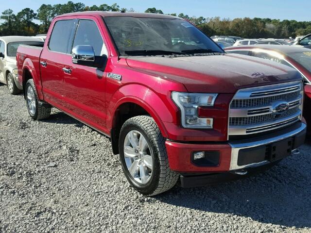 1FTEW1EFXHFB21151 - 2017 FORD F150 SUPER RED photo 1