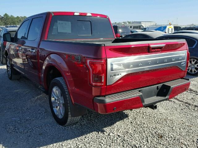 1FTEW1EFXHFB21151 - 2017 FORD F150 SUPER RED photo 3