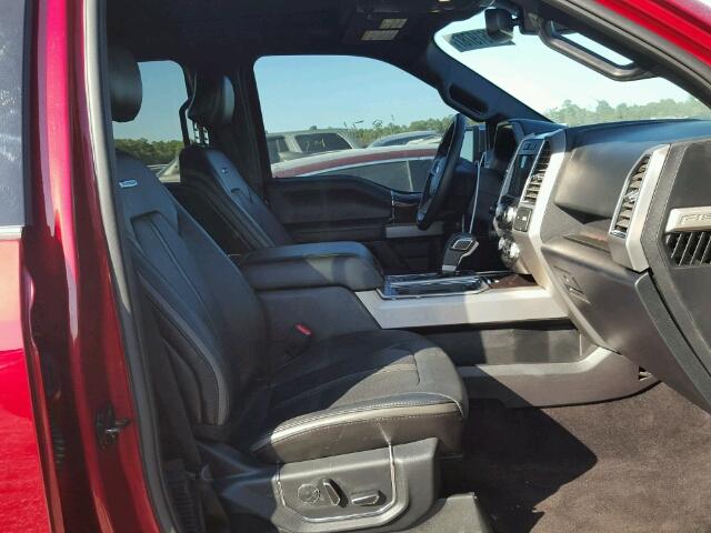 1FTEW1EFXHFB21151 - 2017 FORD F150 SUPER RED photo 5