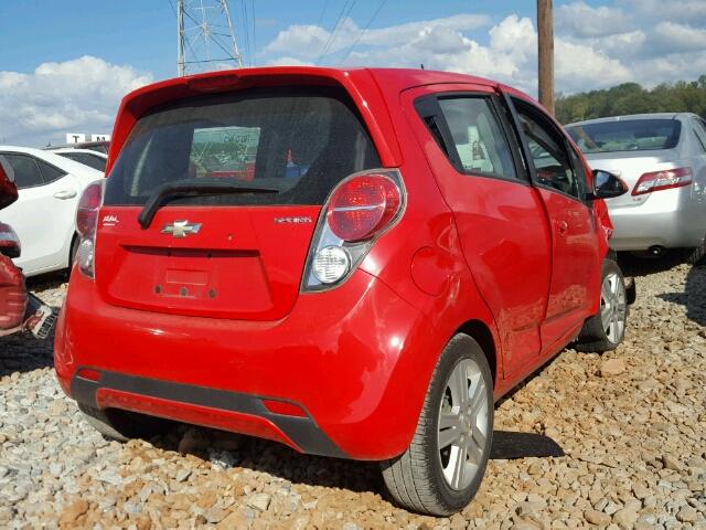 KL8CD6S98DC510173 - 2013 CHEVROLET SPARK 1LT RED photo 4