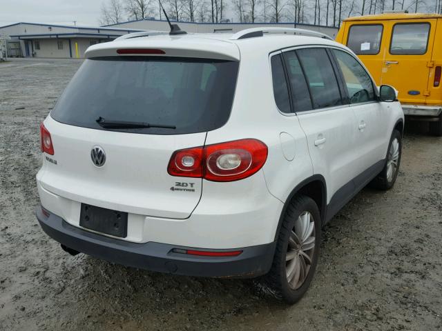 WVGBV7AX1AW529675 - 2010 VOLKSWAGEN TIGUAN SE WHITE photo 4