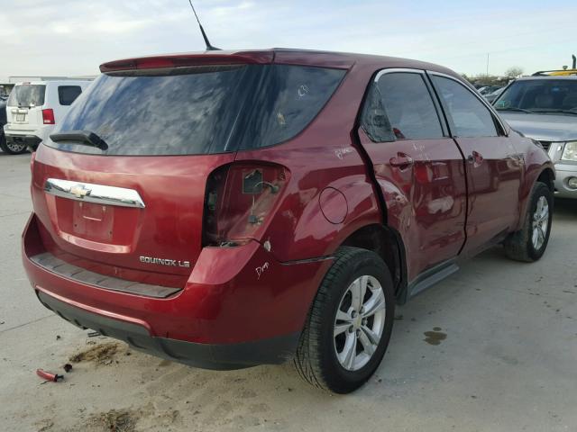 2CNALBEW0A6202717 - 2010 CHEVROLET EQUINOX LS RED photo 4