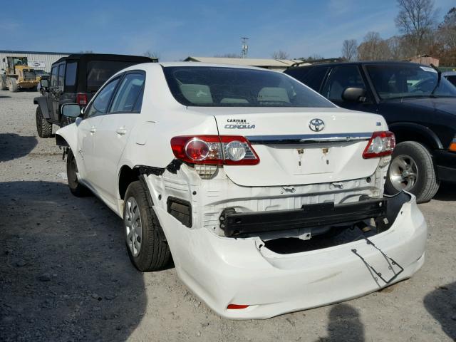 JTDBU4EE5B9125647 - 2011 TOYOTA COROLLA BA WHITE photo 3