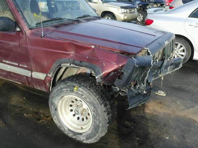 1J4FF48S71L574868 - 2001 JEEP CHEROKEE S MAROON photo 9