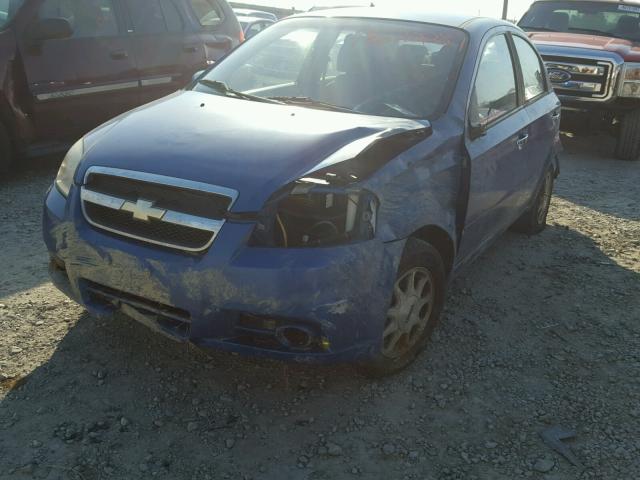 KL1TG56E79B665558 - 2009 CHEVROLET AVEO LT BLUE photo 2