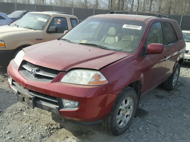 2HNYD18642H528025 - 2002 ACURA MDX TOURIN RED photo 2