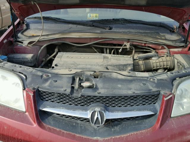 2HNYD18642H528025 - 2002 ACURA MDX TOURIN RED photo 7