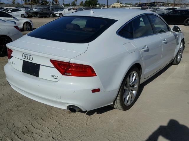 WAUYGAFC1DN097429 - 2013 AUDI A7 PREMIUM WHITE photo 4