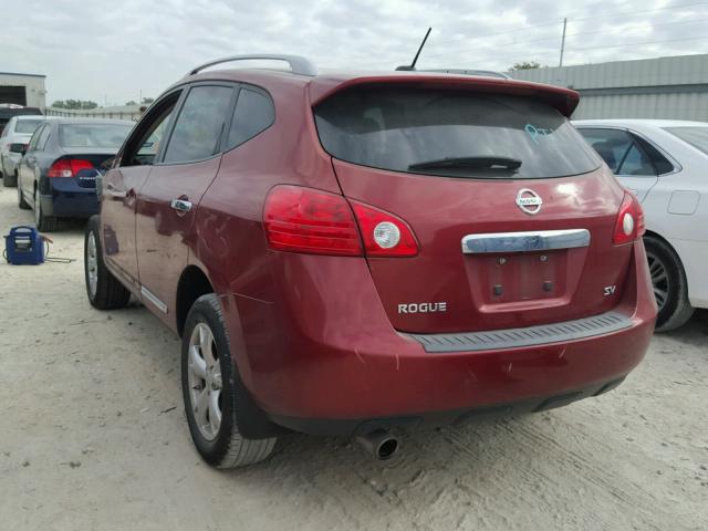 JN8AS5MT2BW163124 - 2011 NISSAN ROGUE S MAROON photo 3