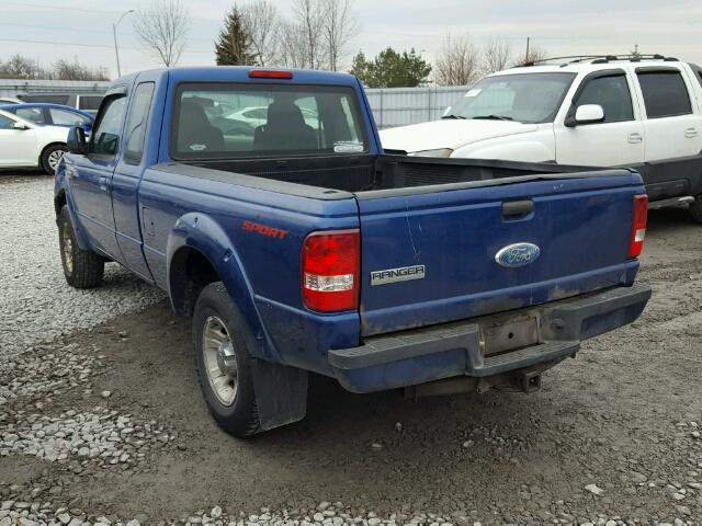 1FTYR44UX7PA03390 - 2007 FORD RANGER SUP BLUE photo 3