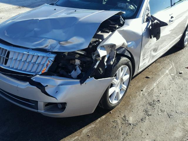 3LNHM28T07R628079 - 2007 LINCOLN MKZ SILVER photo 9