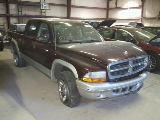 1D7HG48N04S751816 - 2004 DODGE DAKOTA QUA BURGUNDY photo 1