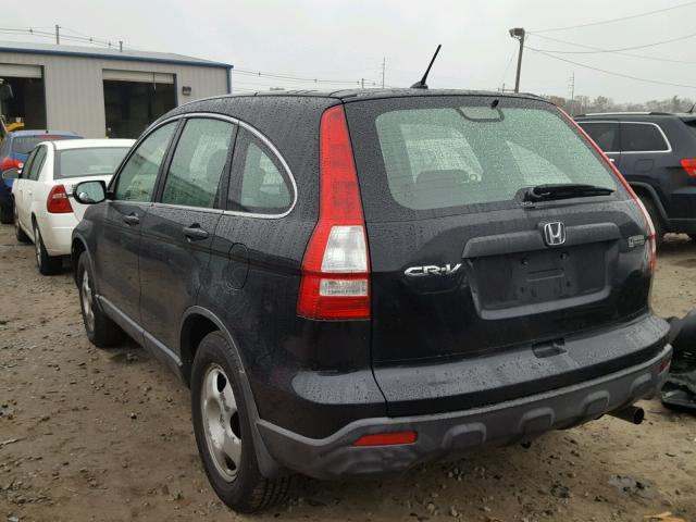 JHLRE48317C074988 - 2007 HONDA CR-V LX BLACK photo 3