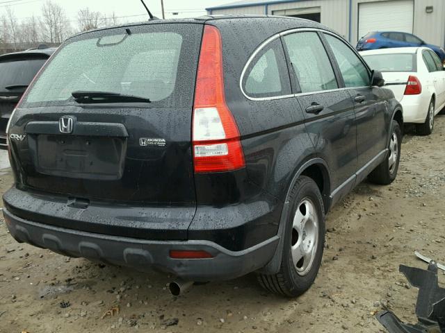 JHLRE48317C074988 - 2007 HONDA CR-V LX BLACK photo 4