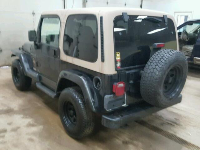 1J4FA59S11P309567 - 2001 JEEP WRANGLER / BLACK photo 3