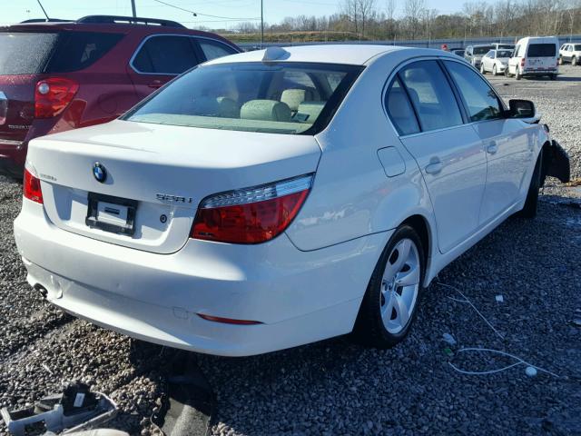WBANU53578CT18493 - 2008 BMW 528 I WHITE photo 4