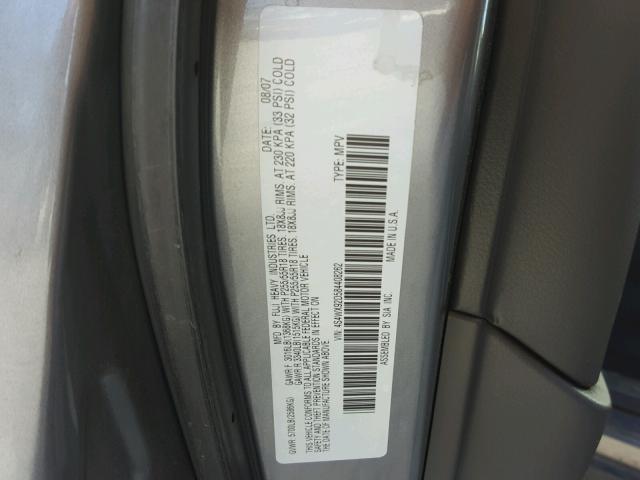 4S4WX92D584408262 - 2008 SUBARU TRIBECA LI SILVER photo 10