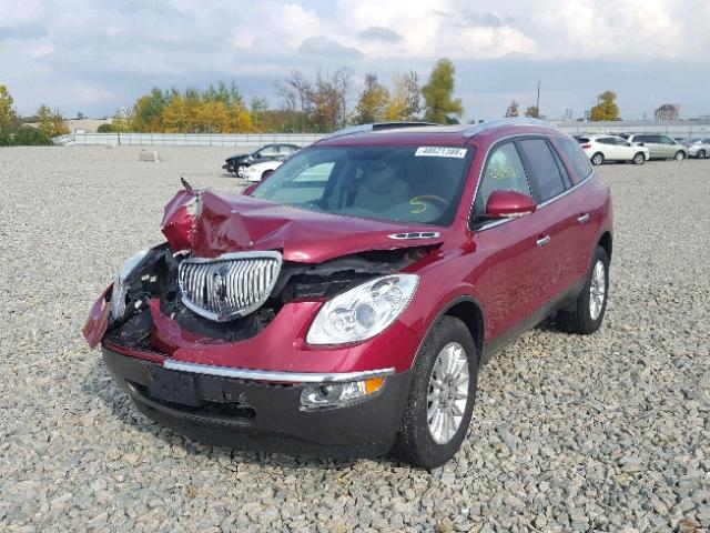 5GAKRCED6CJ256834 - 2012 BUICK ENCLAVE RED photo 2