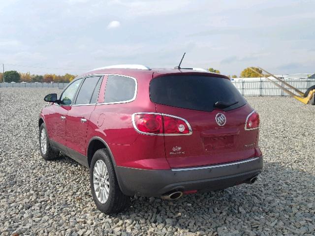 5GAKRCED6CJ256834 - 2012 BUICK ENCLAVE RED photo 3