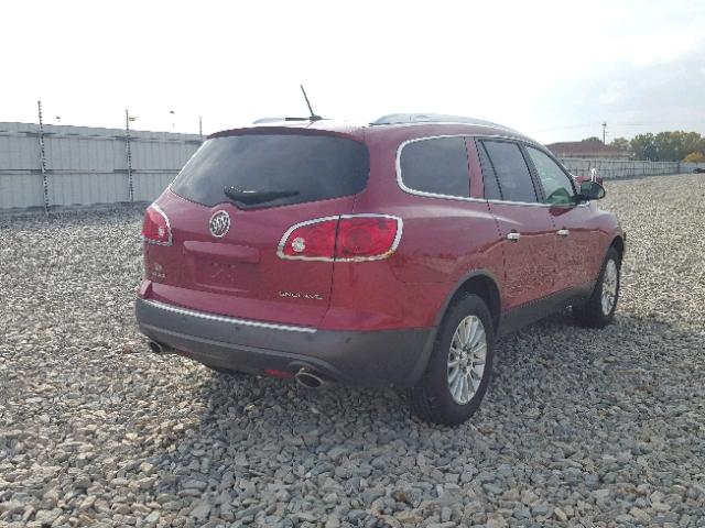 5GAKRCED6CJ256834 - 2012 BUICK ENCLAVE RED photo 4