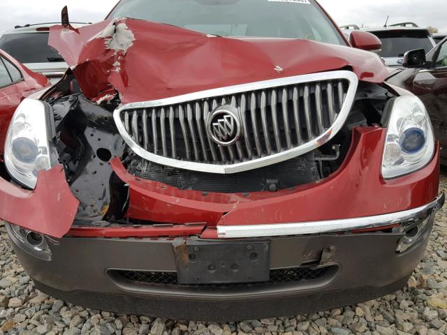 5GAKRCED6CJ256834 - 2012 BUICK ENCLAVE RED photo 7