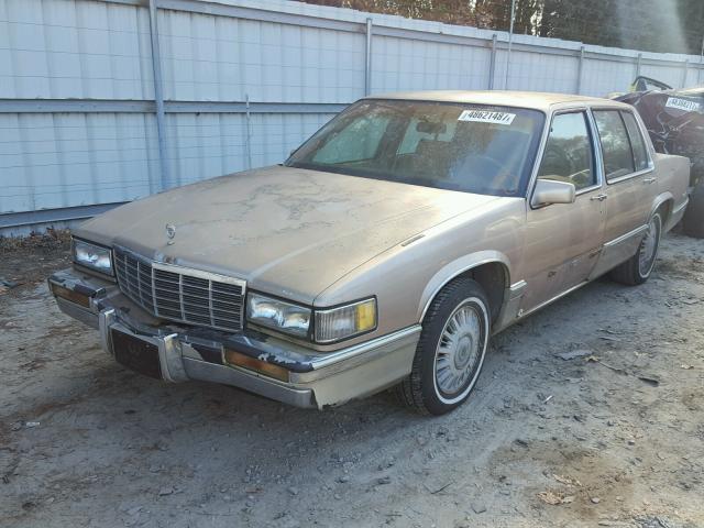 1G6CD53B8M4255590 - 1991 CADILLAC DEVILLE BROWN photo 2