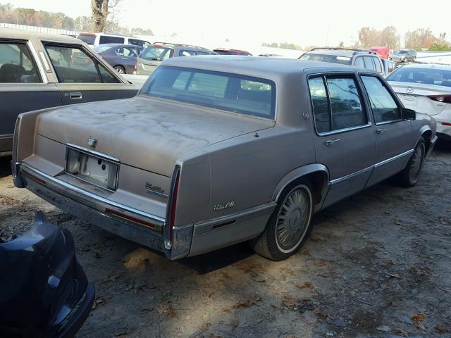 1G6CD53B8M4255590 - 1991 CADILLAC DEVILLE BROWN photo 4