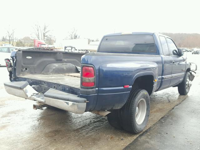 1B7MC3362YJ124500 - 2000 DODGE RAM 3500 BLUE photo 4