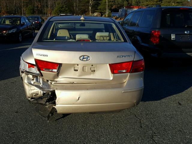 5NPET46C39H460923 - 2009 HYUNDAI SONATA GLS GOLD photo 9