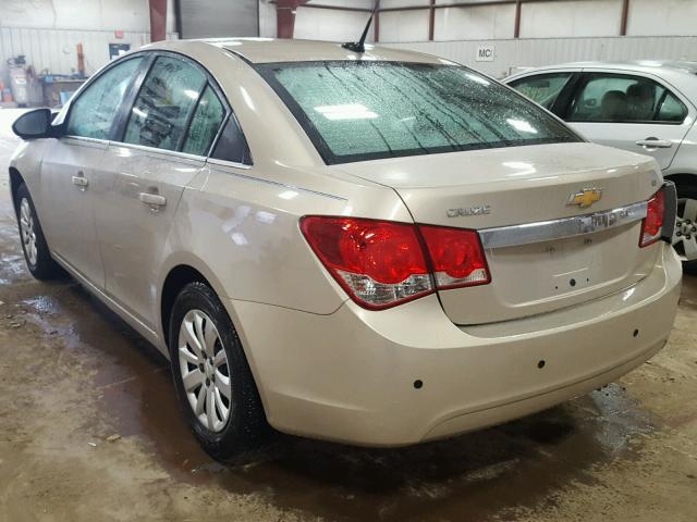 1G1PF5S92B7258822 - 2011 CHEVROLET CRUZE LT TAN photo 3