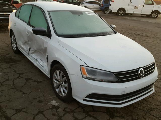 3VWD17AJXFM226449 - 2015 VOLKSWAGEN JETTA SE WHITE photo 1