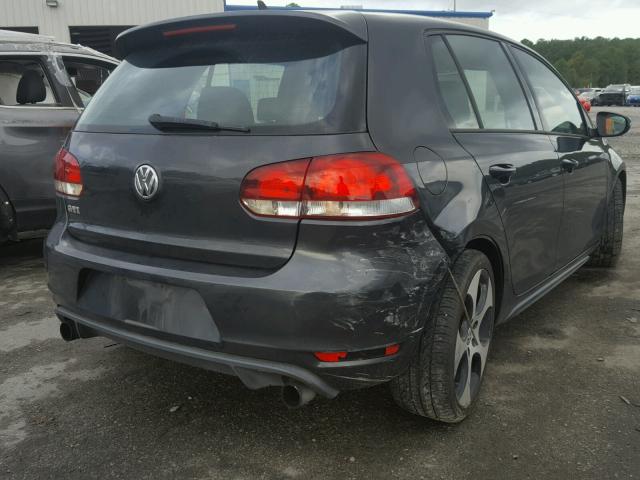 WVWGV7AJ2CW246520 - 2012 VOLKSWAGEN GTI GRAY photo 4