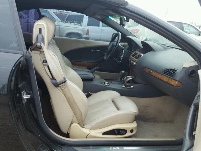 WBAEK73485B328363 - 2005 BMW 645 CI AUT შავი ფოტო 5