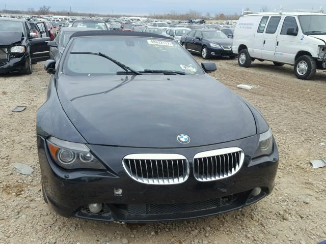 WBAEK73485B328363 - 2005 BMW 645 CI AUT შავი ფოტო 9