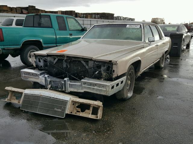 1G6DW5471LR716350 - 1990 CADILLAC BROUGHAM TAN photo 2