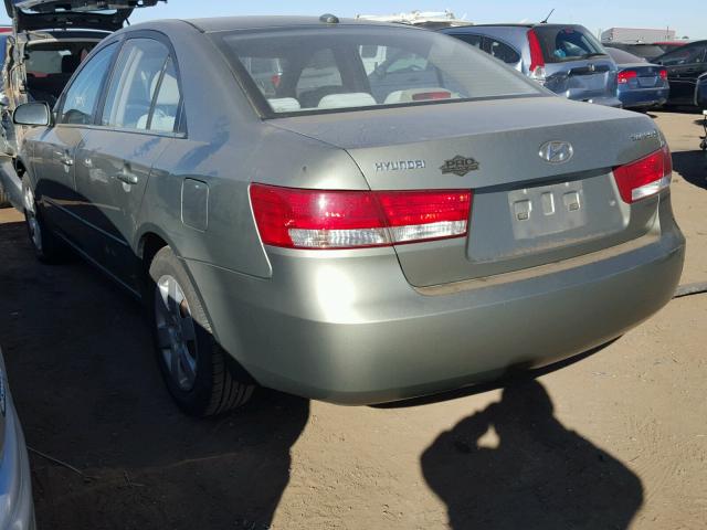 5NPET46C68H390669 - 2008 HYUNDAI SONATA GLS GREEN photo 3