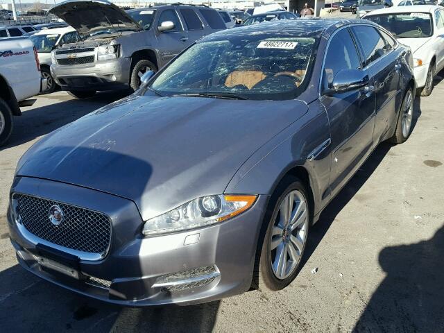 SAJWJ2GD7E8V60569 - 2014 JAGUAR XJL PORTFO GRAY photo 2