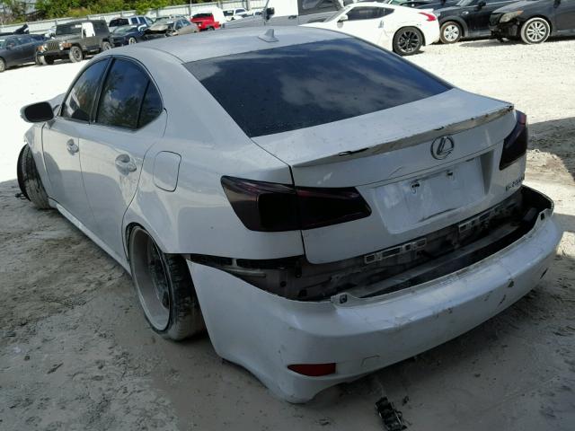 JTHBF5C22B5134868 - 2011 LEXUS IS 250 WHITE photo 3