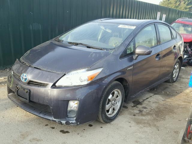 JTDKN3DU1A0165131 - 2010 TOYOTA PRIUS GRAY photo 2