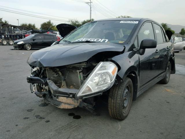 3N1CC1AP4BL422108 - 2011 NISSAN VERSA S BLACK photo 2