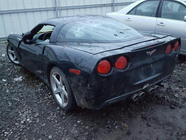 1G1YY25U075136525 - 2007 CHEVROLET CORVETTE BLACK photo 3