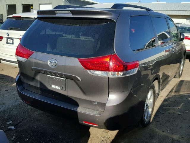 5TDKK3DC3BS117757 - 2011 TOYOTA SIENNA LE GRAY photo 4