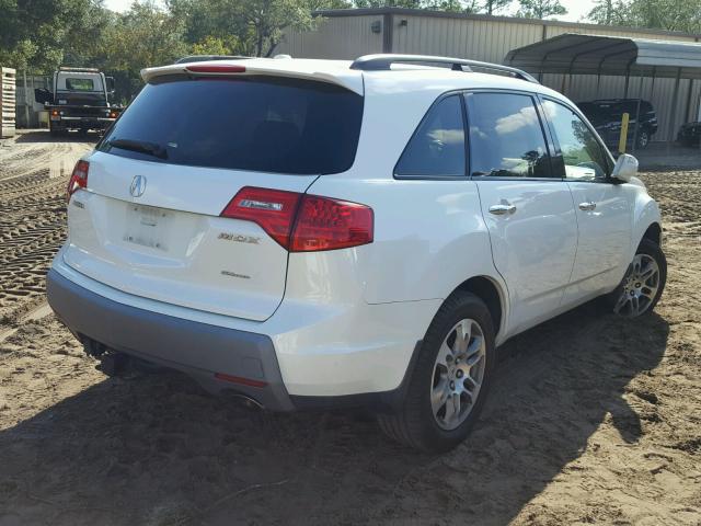 2HNYD28268H545131 - 2008 ACURA MDX WHITE photo 4