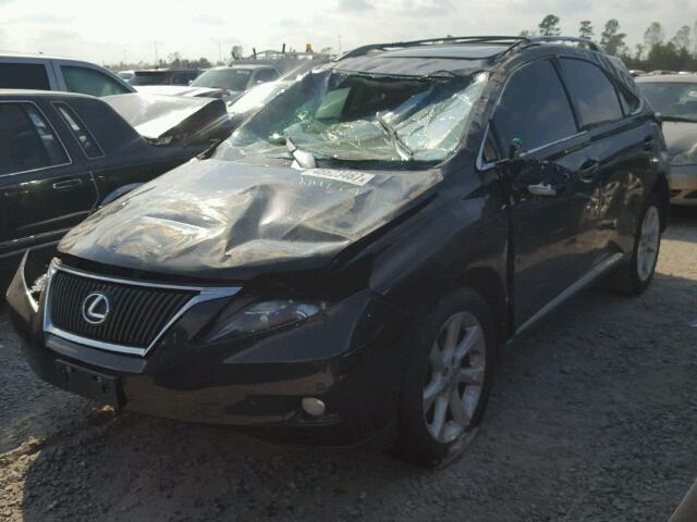 2T2ZK1BA9CC078506 - 2012 LEXUS RX 350 BLACK photo 2