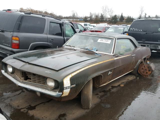 123379N541093 - 1969 CHEVROLET CAMARO GREEN photo 2