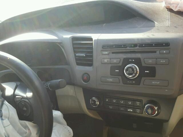 2HGFB2F89CH326314 - 2012 HONDA CIVIC EX თეთრი ფოტო 9