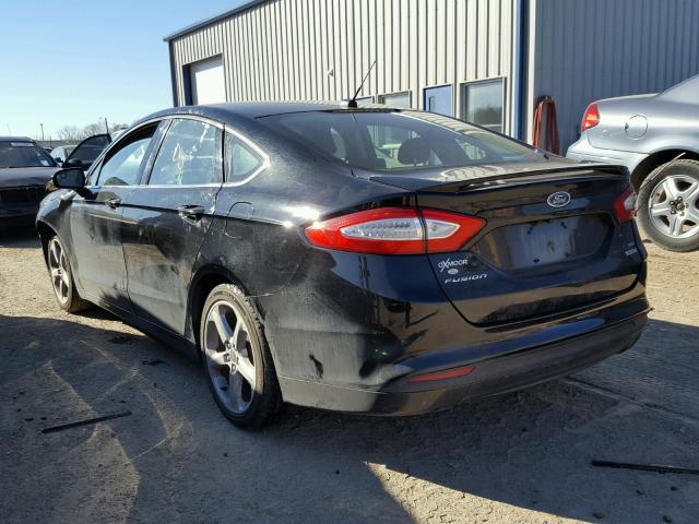 3FA6P0HD7GR152581 - 2016 FORD FUSION SE BLACK photo 3