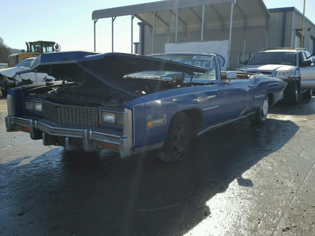 6L67S6O242014 - 1976 CADILLAC ELDORADO BLUE photo 2