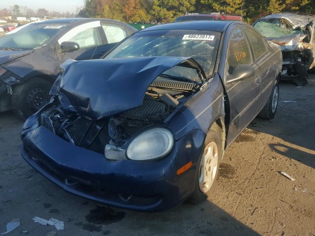 1B3ES46C3YD771423 - 2000 DODGE NEON BASE BLUE photo 2