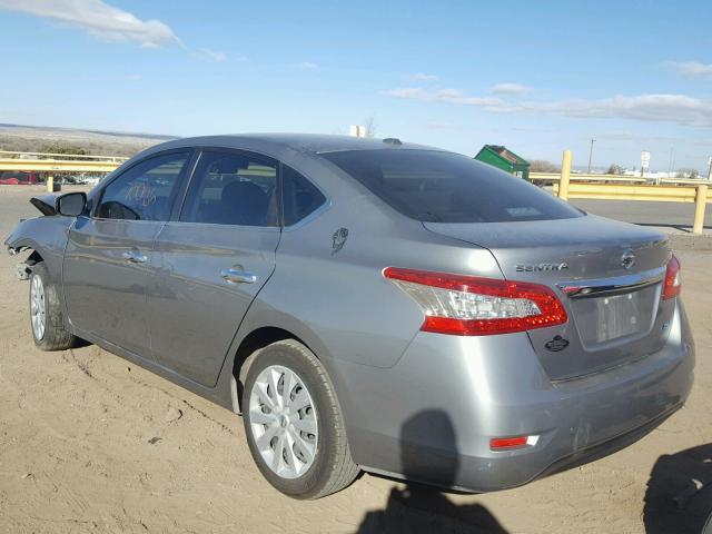 3N1AB7AP7EY248815 - 2014 NISSAN SENTRA S GRAY photo 3